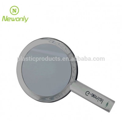 plastic high quality Round hand held make up mirror