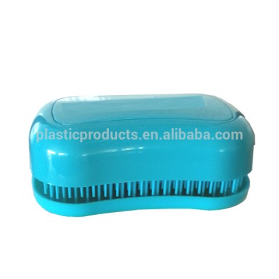 Wholesale custom makeup plastic hair brush with cover