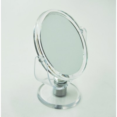 New product round shape double sided table stand ladies makeup mirror