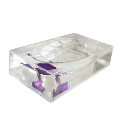 2016 square Acrylic soap dish for bathroom set accessories